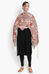 Aari Embroidery, Fine Wool,  Soft & Warm Stole