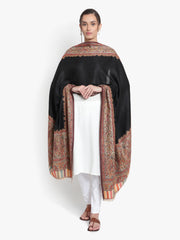 Women's Fine Wool, Kaani Heavy Palla with Border, Pashmina, Kashmiri Elite Soft & Warm Shawl