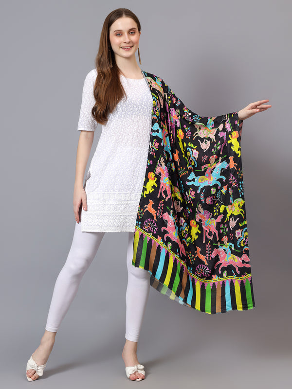 Women Modal Silk Extra Soft Printed Stole