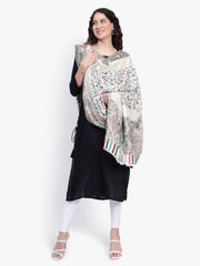 Women Fine Wool Kaani Jaal with zari Pashmins shawl