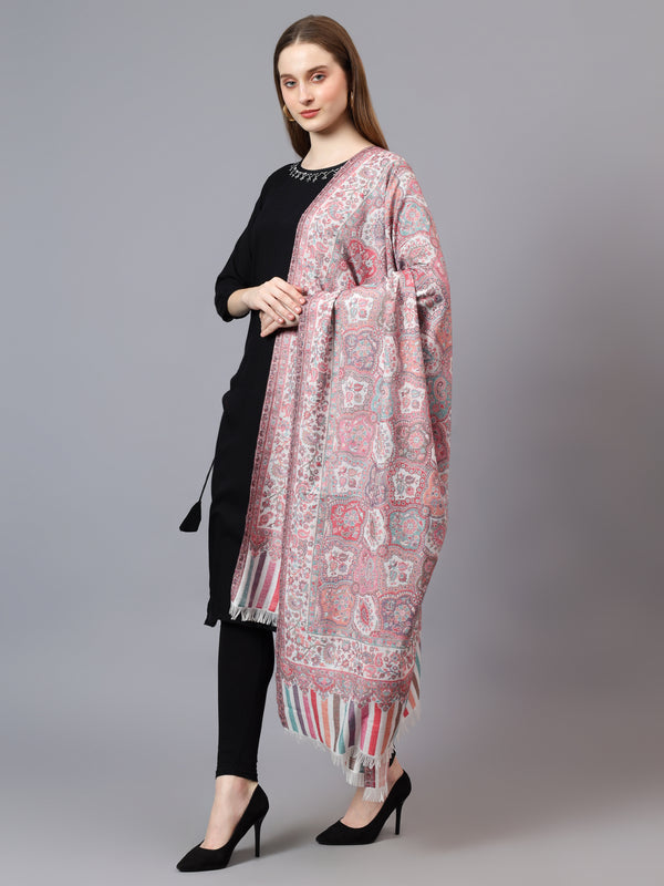 Women Faux Pashmina Ethnic Weave  Soft Warm Shawl