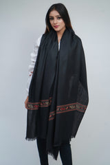 Women Fine Wool Kullu Design Palla, Jacquard Woven Soft & Warm Shawl