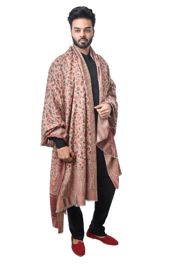 Mens Carpet kaani Jaal, Fine Wool Pashmina Shawl