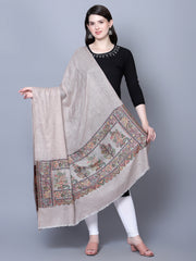 Women Fine Wool Pashmina Beige Shawl / Wrap