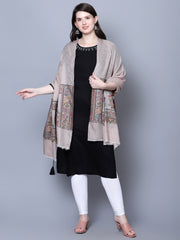 Women Fine Wool Pashmina Beige Shawl / Wrap