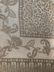 Mizash Wool Silk Antique Paisley Jaal Soft Stole