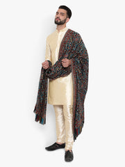 Pashmina, Kaani Jaal, Floral Paisley Pattern, Kashmiri Elite Luxury Supreme Wool Shawl / Lohi