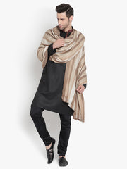 Fine Wool,  Vertical Contrast stripes, Soft & Warm Shawl / Lohi