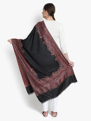Paisley with Self texture, Fine Wool Soft Woven Stole
