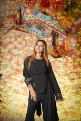 Kalamkari Fine Wool Pashmina, Hand Embroidered Soft & Warm Luxury Shawl