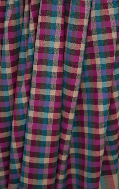 Poly Wool , Checkered Pattern, Stole