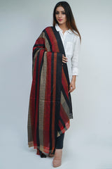 Fine Wool, Stripes, Self Textured , Soft & Warm shawl