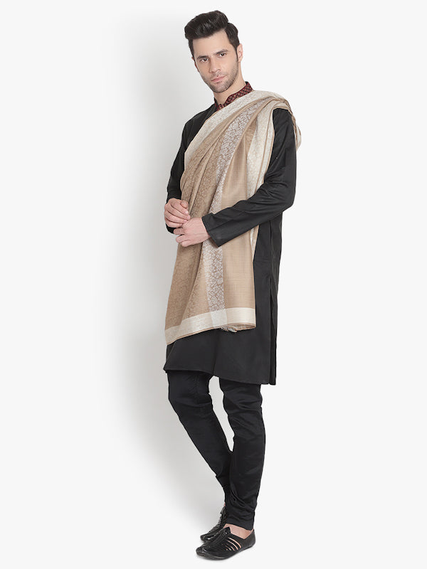 Fine Wool, Designer, Self Pattern , Soft & Warm Shawl / Lohi