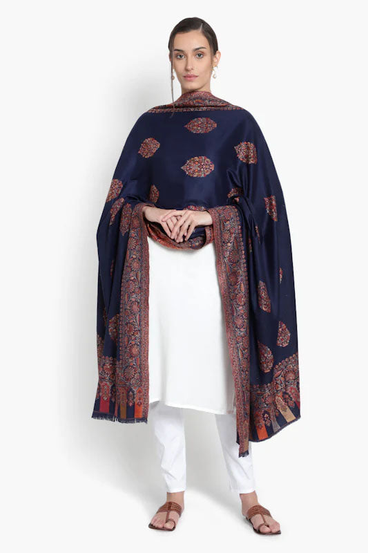 Fine Wool, Kaani Palla with Designer Motifs, Kashmiri, Soft & Warm Shawl